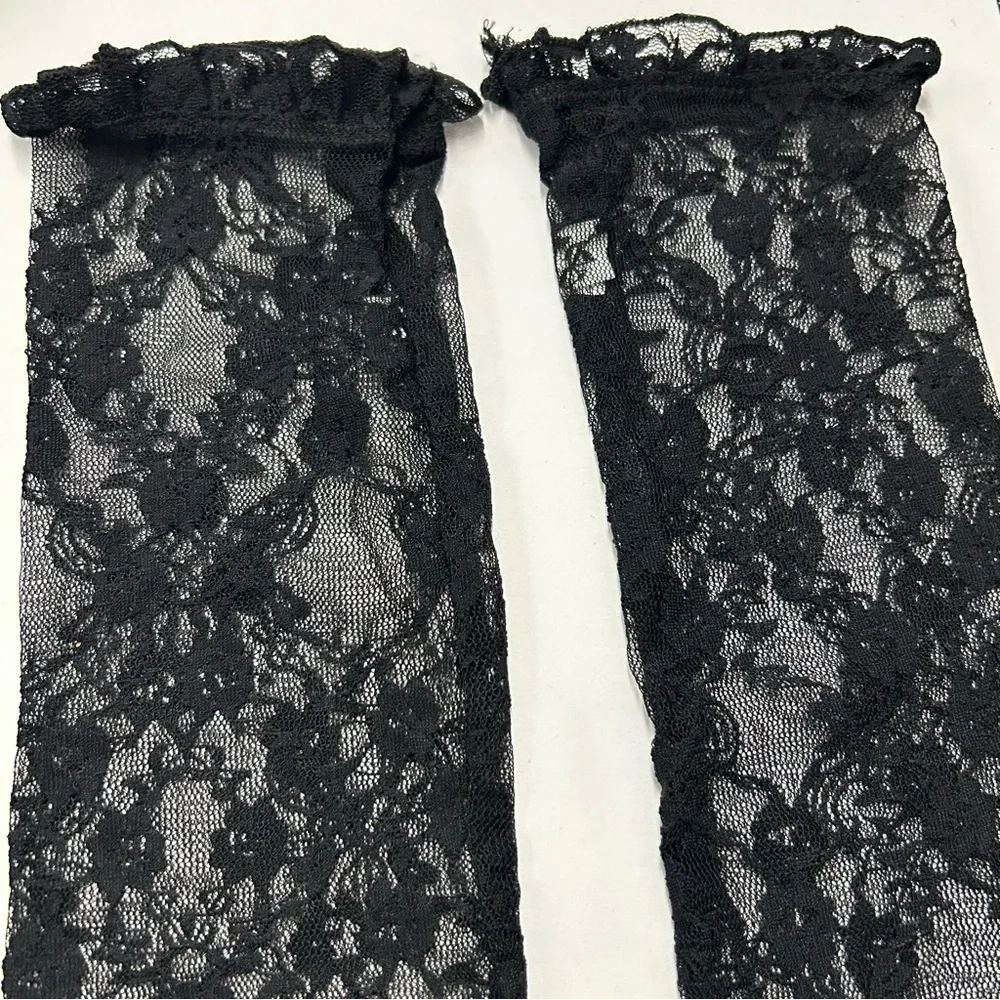 Black Lace Gloves Floral